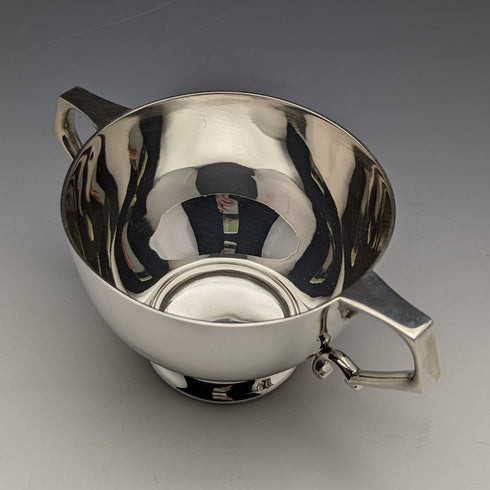 1909 British Antique Sterling Silver Bowl & Spoon Set in BOX