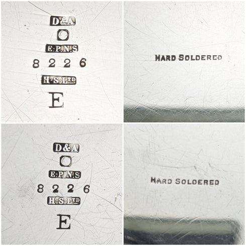 英國復古銀盤甜點盤一對直徑21cm