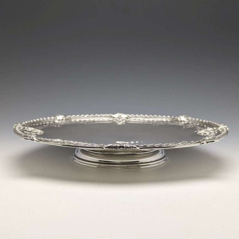1935 British Vintage Sterling Silver Compote/Tazza Diameter 24cm 668g Barnard