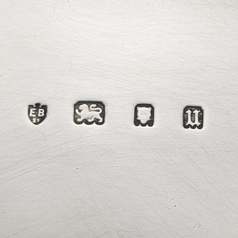 1935年 英国ヴィンテージ 純銀製 コンポート/タッツァ 直径24cm 668g Barnard