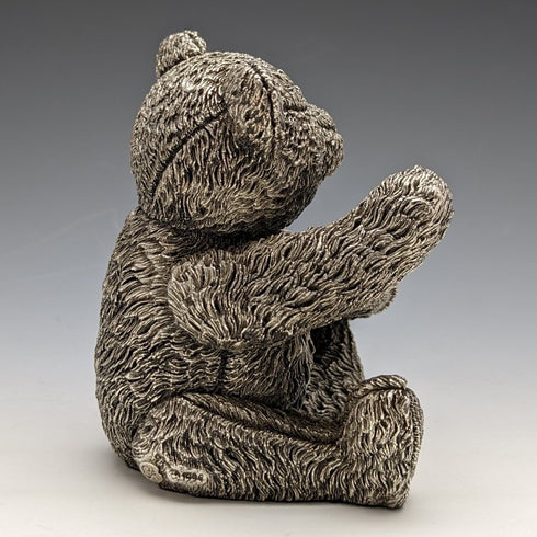 英国カントリーアーティスト社 テディベア 純銀張り彫刻 フィギュリン 501g