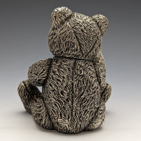 英国カントリーアーティスト社 テディベア 純銀張り彫刻 フィギュリン 501g