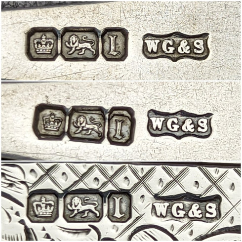 1903年 英国アンティーク 純銀製クリスニングカトラリーセット ケース入り