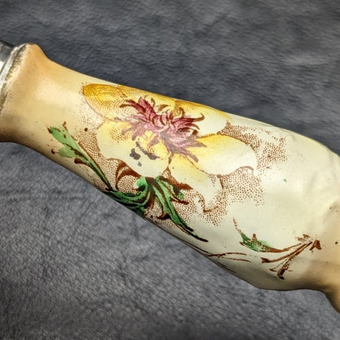 英国ヴィンテージ 陶器ハンドル サラダサーバーセット