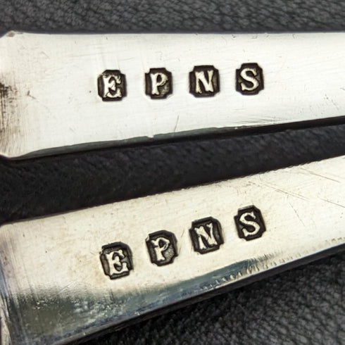 英国ヴィンテージ 陶器ハンドル サラダサーバーセット