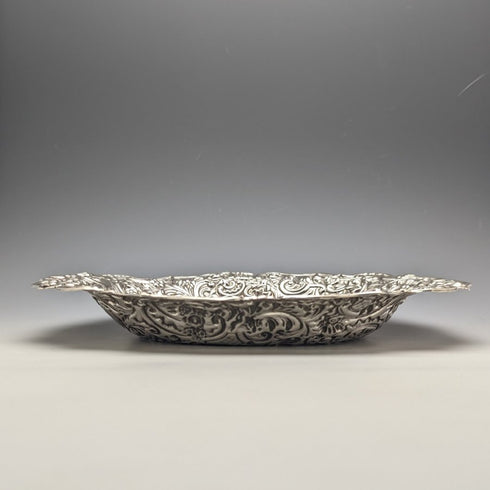 1900 年英國古董純銀浮雕碗 217 克 William Comyns