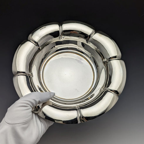 1901 年英國古董純銀花碗 319 克直徑 23 厘米亨利阿特金斯