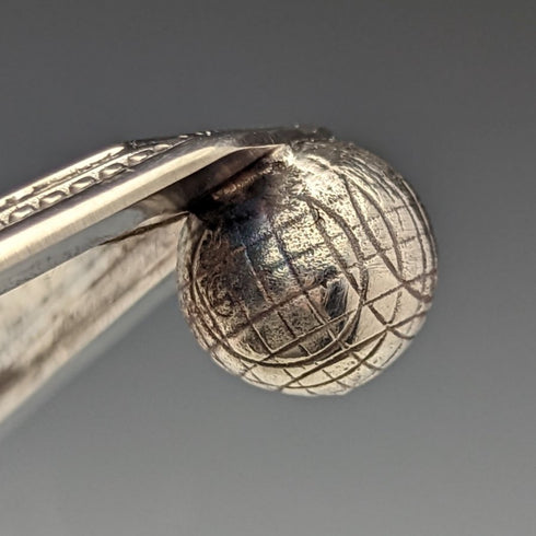 英国ヴィンテージ シルバープレート製 ゴルフデザイン ペンスタンド&インク壺ペア