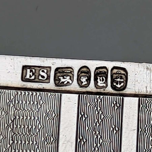 1847年 英国アンティーク 純銀製カードケース 66g Edward Smith