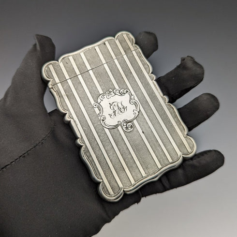 1847 年英國古董純銀名片盒 66 克愛德華史密斯