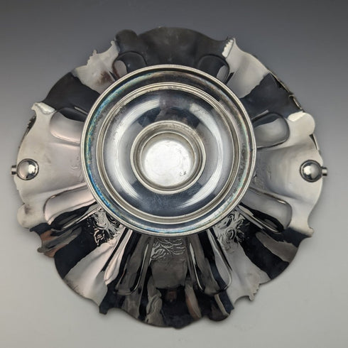 British Antique Silver Plate Large Basket Operating Handle 836g