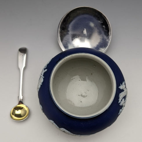 英国ヴィンテージ ジャスパーウェア製 シュガーポット William Adams