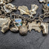 British vintage sterling silver charm bracelet 69g