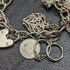 British vintage sterling silver charm bracelet 73g