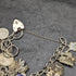 British vintage sterling silver charm bracelet 73g