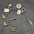 British vintage sterling silver charm bracelet 19g