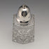 1972 British Vintage Cut Glass Seasoning Container Sterling Silver Lid 320g