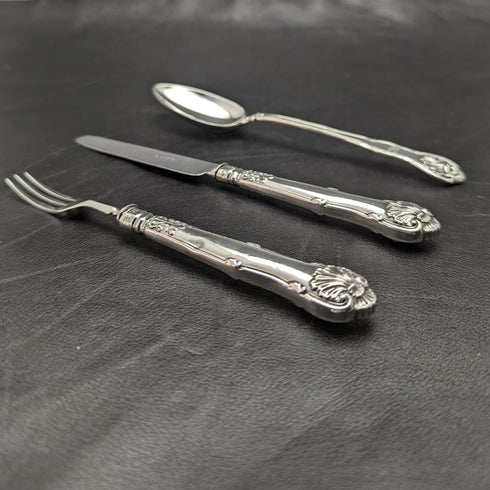 1832年 英国アンティーク 純銀製 クリスニングカトラリーセット