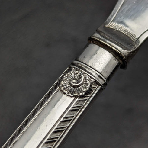 1860年 英国アンティーク シルバープレート製 フィッシュナイフ6本セット トレー入