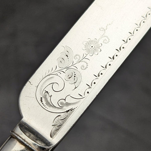 1868年 英国アンティーク シルバープレート製 カトラリーセット 6x2 マホガニーケース入