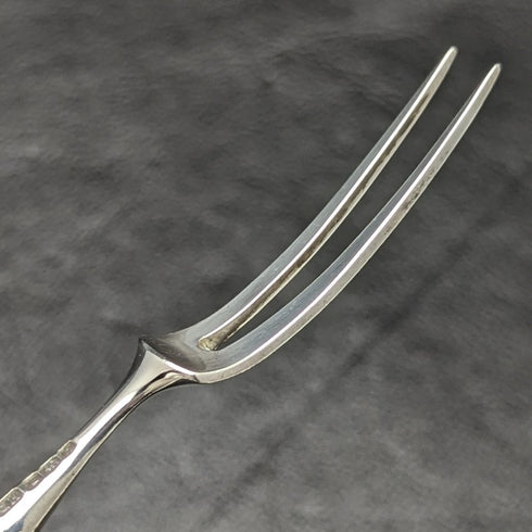 1925年 英国ヴィンテージ 白蝶貝ハンドル 純銀ブレード デザートカトラリー4x2セット