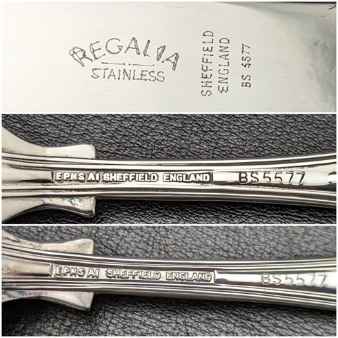 英国ヴィンテージ シルバープレート製 カトラリー7ピースx2セット デッドストック