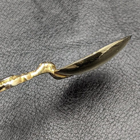 1901年 英国アンティーク 純銀金メッキ アノイティングスプーン12本セット ケース入り