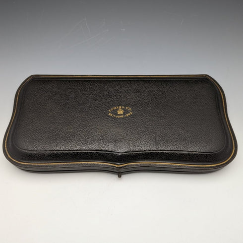 1901年 英国アンティーク 純銀金メッキ アノイティングスプーン12本セット ケース入り