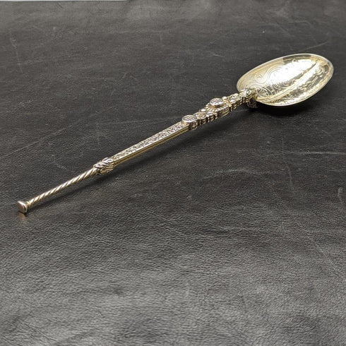 1936 British Vintage Sterling Silver Large Anoiting Spoon 96g