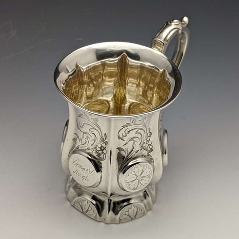 1856 British Antique Sterling Silver Mug 164g