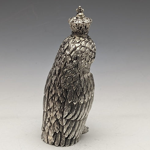 Vintage Sterling Silver Owl Shape Portable Perfume Bottle