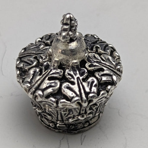 Vintage Sterling Silver Owl Shape Portable Perfume Bottle