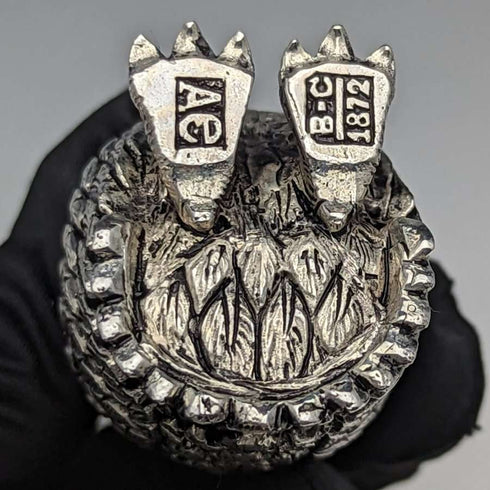 Vintage Sterling Silver Owl Shape Portable Perfume Bottle