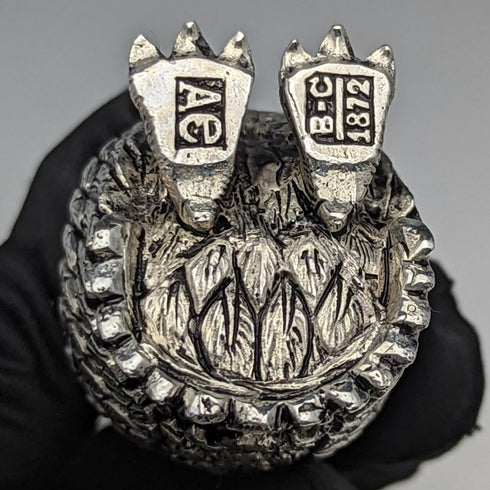 Vintage Sterling Silver Owl Shape Portable Perfume Bottle