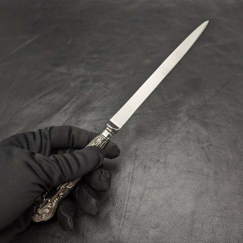 UK made sterling silver handle letter opener in case