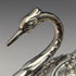 1972 British Vintage Swan Shape Sterling Silver & Cut Glass Accessory Case Large Medium Small Set of 3