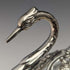 1972 British Vintage Swan Shape Sterling Silver & Cut Glass Accessory Case Large Medium Small Set of 3