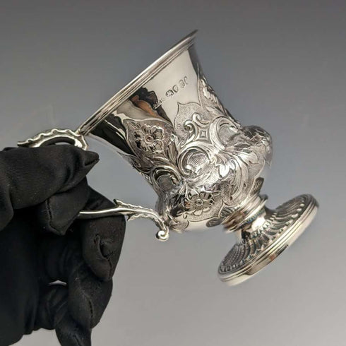 1836 British Antique Sterling Silver Mug 115g John James Keith