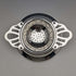 British vintage silver plate tea strainer