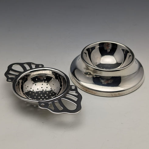 英国ヴィンテージ シルバープレート製 ティーストレーナー