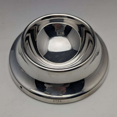 British vintage silver plate tea strainer