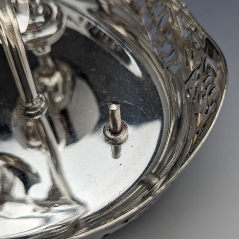 英国アンティーク シルバープレート製 エッグスタンド6組セット ラック付き