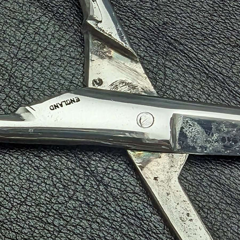 1963 British Vintage Sterling Silver Handle Grape Scissors 61g