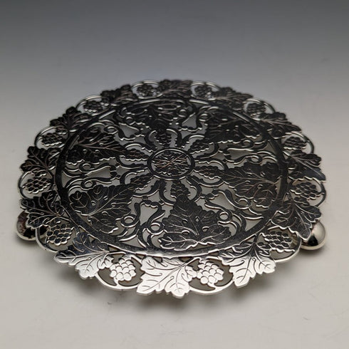 英国ヴィンテージ シルバープレート製 ティーポットスタンド ペア