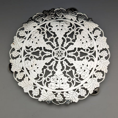 英国ヴィンテージ シルバープレート製 ティーポットスタンド ペア