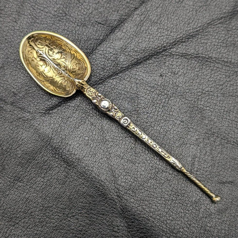 1936 British Vintage Pure Silver Annoting Spoon Mayes Mills