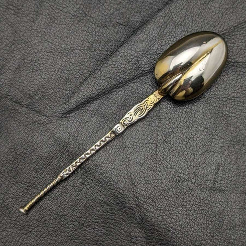 1936 British Vintage Pure Silver Annoting Spoon Mayes Mills