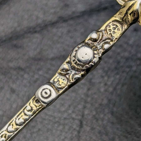 1936 British Vintage Pure Silver Annoting Spoon Mayes Mills