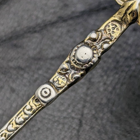 1936 British Vintage Pure Silver Annoting Spoon Mayes Mills