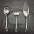 Around 1920 English antique silver plate serving cutlery 3-piece set in case